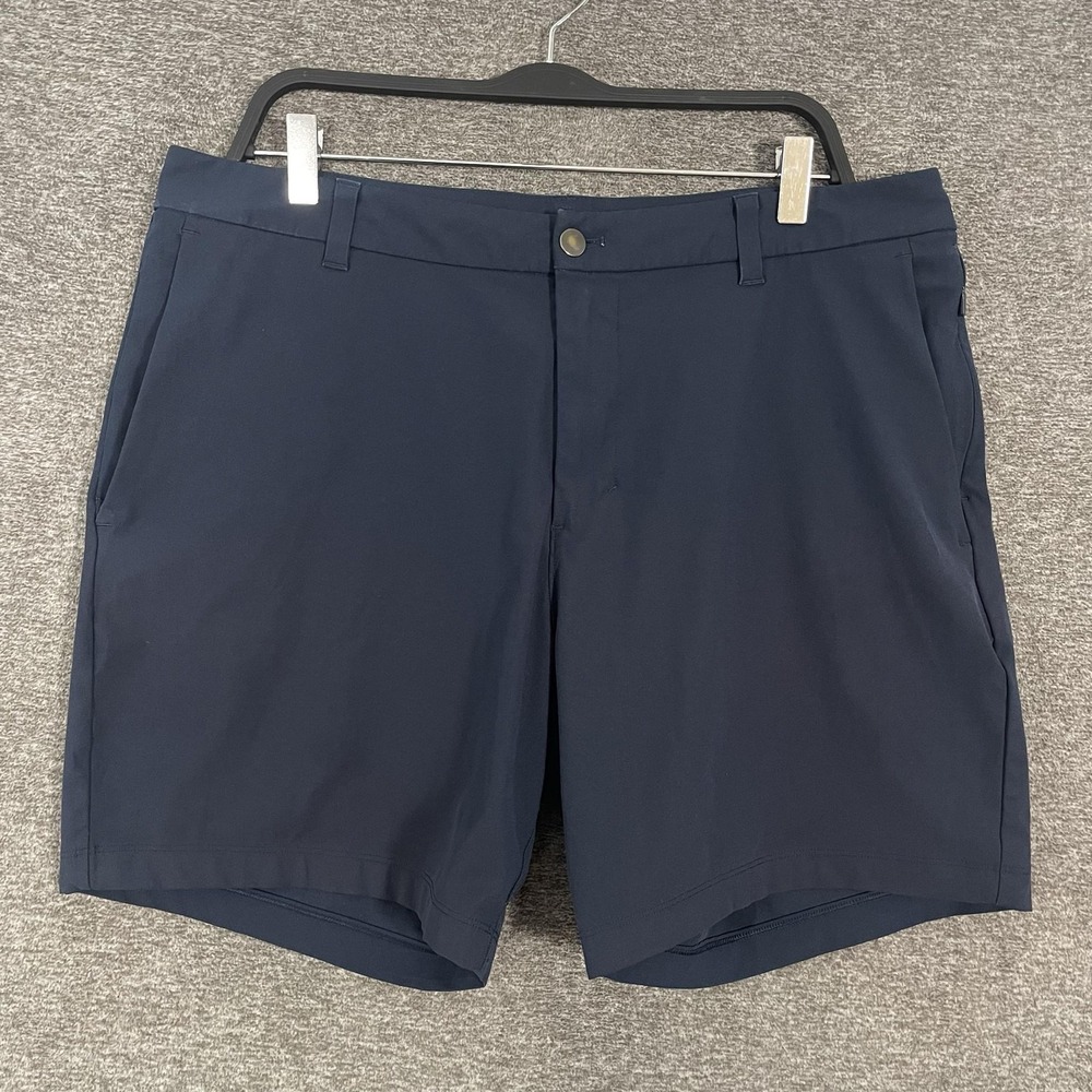 Lululemon Commission Classic Fit Shorts Men's 36 Blue 7" Warpstreme Stretch Golf